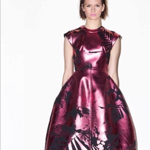 Jena Theo Pink Metallic Dye Print Party Dress S/M